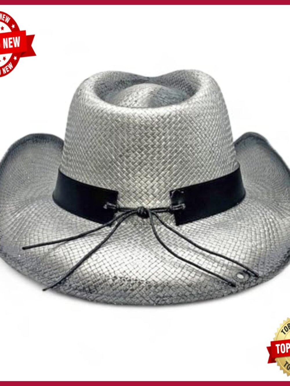 Rhinestone Cowgirl Hat - Straw Western Drifter Hat - Picture 3 of 3
